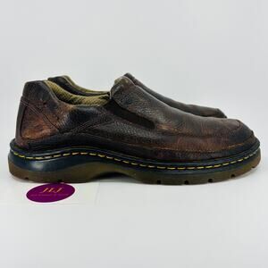 Dr. Martens Men's Orson Brown Pebbled Leather Casual Slip On Shoes 11198 Size 8